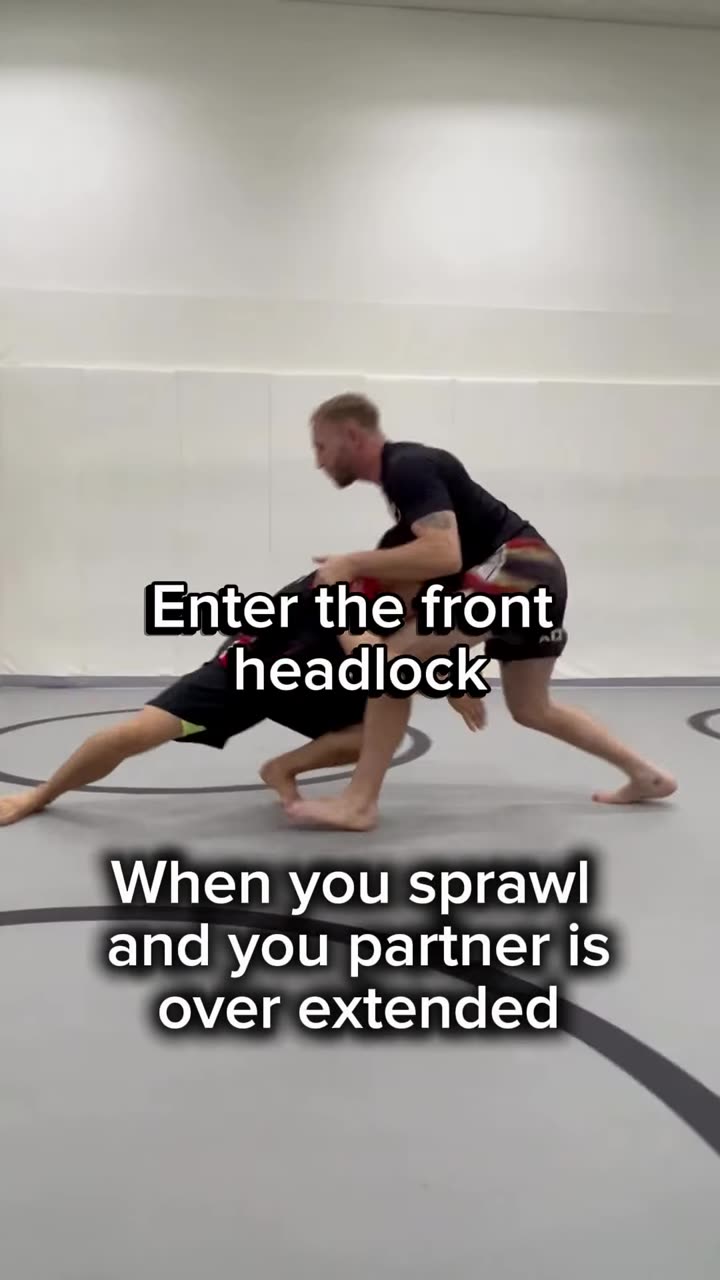 Front headlock after the sprawl